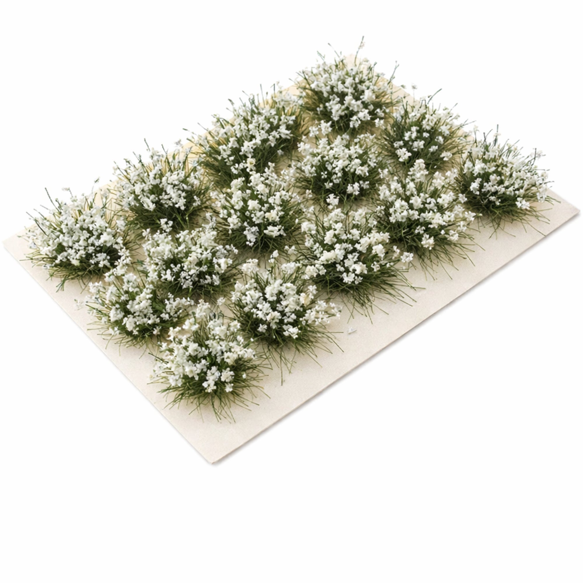 Kwiaty modelarskie 0,8–1 cm – 15 kępek do dioram i podstawek