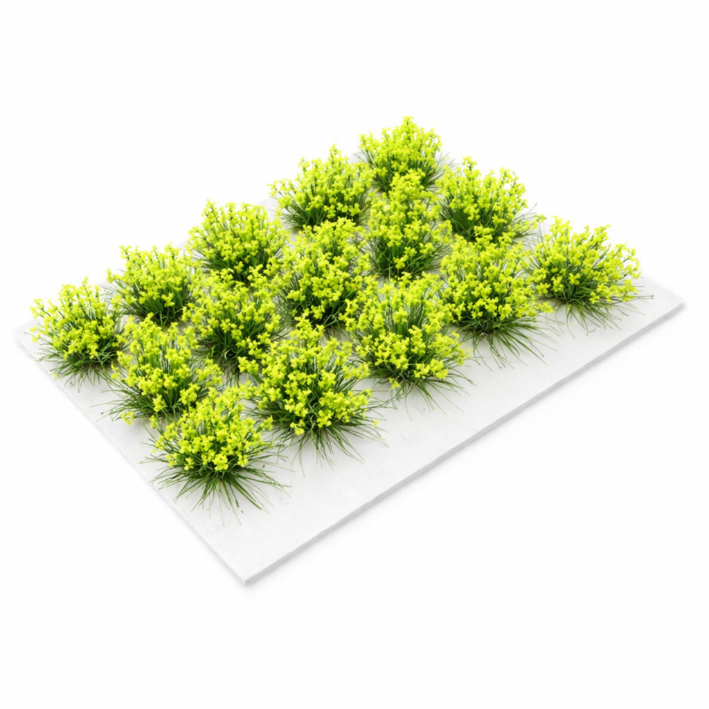 Kwiaty modelarskie 0,8–1 cm – 15 kępek do dioram i podstawek